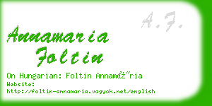 annamaria foltin business card